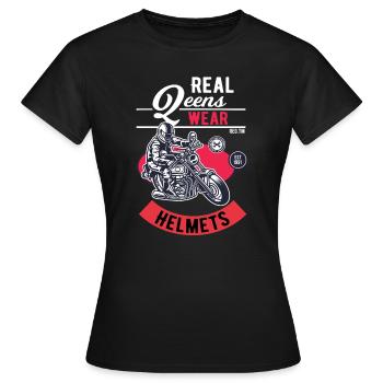 Moto femmes dames cadeau de conception de motard - T-shirt Femme - noir - Devant - AI Model Female 172 dark (172cm)