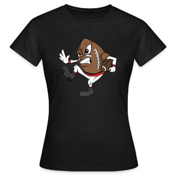 American Football Wilde Receiver Quarterback - Frauen T-Shirt - Schwarz - Vorne - AI Model Female 172 dark (172cm)