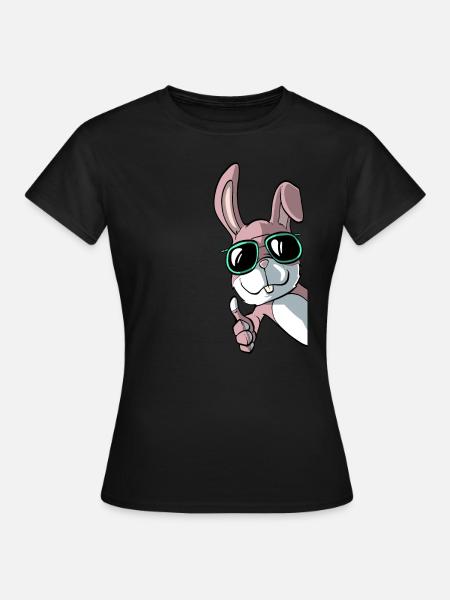 Drôle de lapin - T-shirt Femme - noir