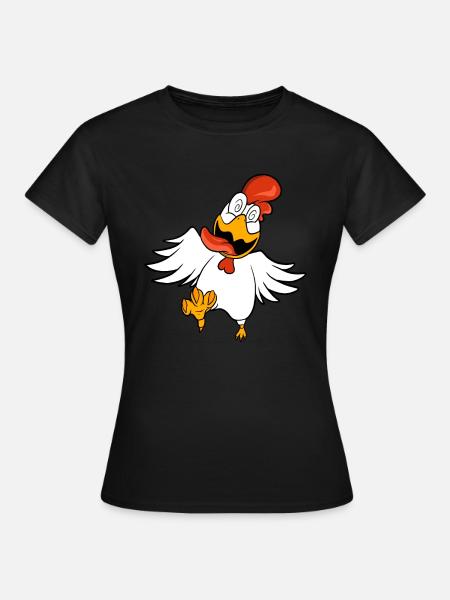 Lustiges hypnotisiertes Huhn - Frauen T-Shirt - Schwarz