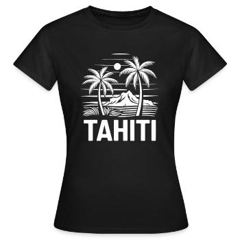 Tahiti Französisch-Polynesien - Frauen T-Shirt - Schwarz - Vorne - AI Model Female 172 dark (172cm)