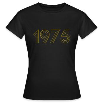 Cadeau de style rétro de 1975 - T-shirt Femme - noir - Devant - AI Model Female 172 dark (172cm)