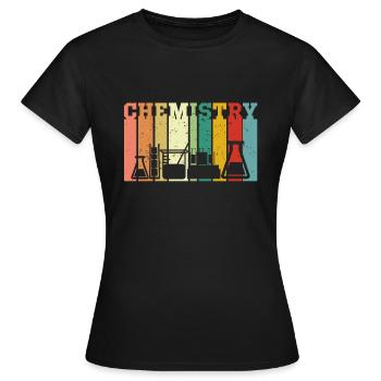 Cadeau de chimiste de laboratoire de flacon de chimie - T-shirt Femme - noir - Devant - AI Model Female 172 dark (172cm)