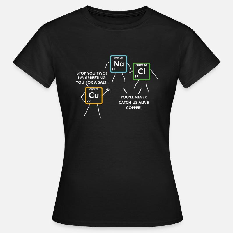 Periodic table elements chemistry chemist gift - Women's T-Shirt - black