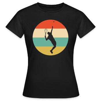 Cadeau de sport tennis joueur silhouette tennis - T-shirt Femme - noir - Devant - AI Model Female 172 dark (172cm)