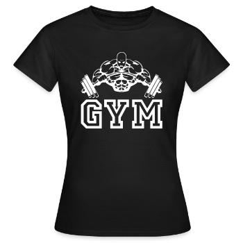 Cadeau Gym Beast - T-shirt Femme - noir - Devant - AI Model Female 172 dark (172cm)