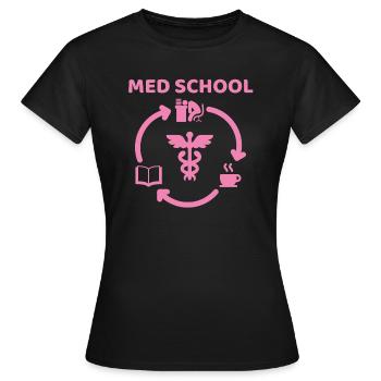 Cadeau de café étudiant médecine uni - T-shirt Femme - noir - Devant - AI Model Female 172 dark (172cm)