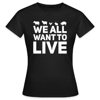 Droits des animaux Droits des animaux Dictons Vegan - T-shirt Femme - noir - Devant - AI Model Female 172 dark (172cm)