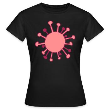 Biologie du virus de la grippe Corona Covid-19 - T-shirt Femme - noir - Devant - AI Model Female 172 dark (172cm)
