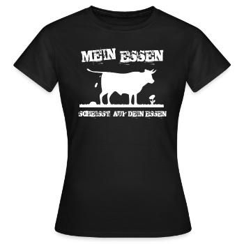 MA BOUFFE , TU TE FOUS DE TON REPAS - T-shirt Femme - noir - Devant - AI Model Female 172 dark (172cm)
