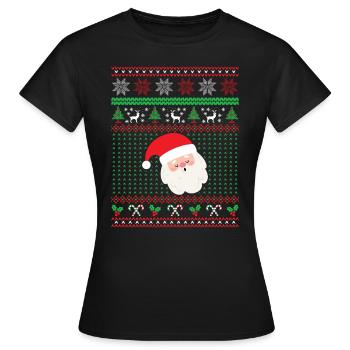 Weihnachtsmann, Weihnachtsgeschenk - Frauen T-Shirt - Schwarz - Vorne - AI Model Female 172 dark (172cm)