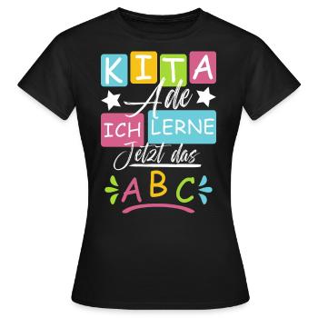 Kita Abgänger 2025 - Frauen T-Shirt - Schwarz - Vorne - AI Model Female 172 dark (172cm)