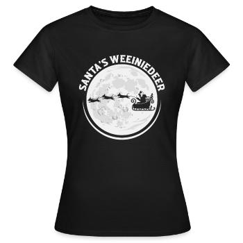 Teckel viennois Noël - T-shirt Femme - noir - Devant - AI Model Female 172 dark (172cm)