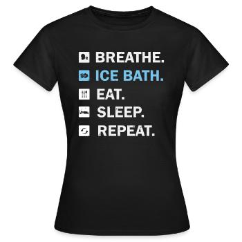 Ice Bath Challenge Ice Bucket Challenge en tant que - T-shirt Femme - noir - Devant - AI Model Female 172 dark (172cm)