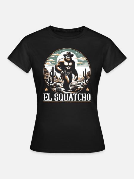 Western Bigfoot Lover Sasquatch Yeti - Frauen T-Shirt - Schwarz