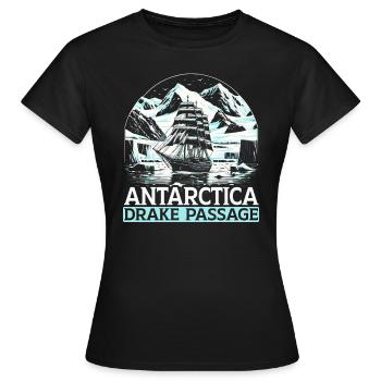 Expédition en Antarctique dans le détroit de - T-shirt Femme - noir - Devant - AI Model Female 172 dark (172cm)