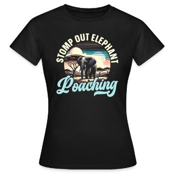 Gefährdete Arten, Tierliebhaber, Elefant - Frauen T-Shirt - Schwarz - Vorne - AI Model Female 172 dark (172cm)