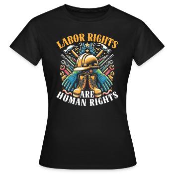 Arbeitsfeiertage 1 Mai Tag der Arbeit - Frauen T-Shirt - Schwarz - Vorne - AI Model Female 172 dark (172cm)