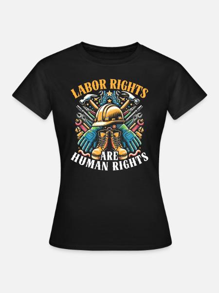 Arbeitsfeiertage 1 Mai Tag der Arbeit - T-shirt dam - svart
