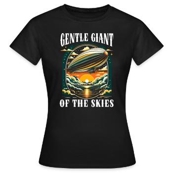 Luftschiff Zeppelin - Frauen T-Shirt - Schwarz - Vorne - AI Model Female 172 dark (172cm)