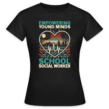 Sozialarbeiter Beruf Beruf Sozial - Frauen T-Shirt - Schwarz - Vorne - AI Model Female 172 dark (172cm)