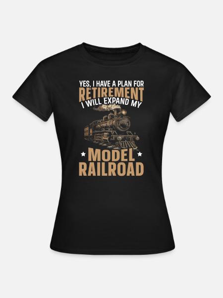 Modelleisenbahn - Frauen T-Shirt - Schwarz