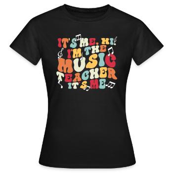 Professeur de musique École de musique Musicien musical - T-shirt Femme - noir - Devant - AI Model Female 172 dark (172cm)
