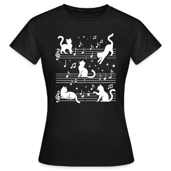 Professeur de musique École de musique Musicien musical - T-shirt Femme - noir - Devant - AI Model Female 172 dark (172cm)