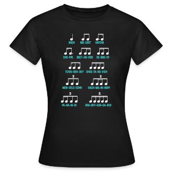 Professeur de musique École de musique Musicien musical - T-shirt Femme - noir - Devant - AI Model Female 172 dark (172cm)