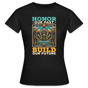 Indianischer Cherokee-apache-stamm Indianer - Frauen T-Shirt - Schwarz - Vorne - AI Model Female 172 dark (172cm)