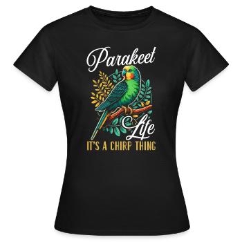Perruche amoureuse de la perruche Perruche oiseau - T-shirt Femme - noir - Devant - AI Model Female 172 dark (172cm)