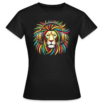 Nationalité du pays battant pavillon de la Jamaïque, I - T-shirt Femme - noir - Devant - AI Model Female 172 dark (172cm)