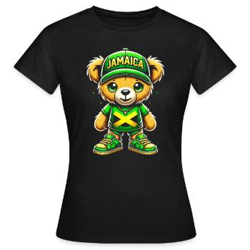Nationalité du pays battant pavillon de la Jamaïque, I - T-shirt Femme - noir - Devant - AI Model Female 172 dark (172cm)