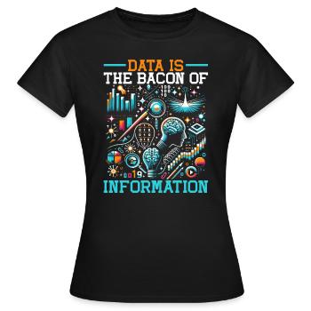 Science des données, Analyse des données, Machine Learning, Données - T-shirt Femme - noir - Devant - AI Model Female 172 dark (172cm)