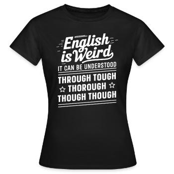 Grammatik, Polizei, Englischlehrer, - Frauen T-Shirt - Schwarz - Vorne - AI Model Female 172 dark (172cm)