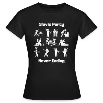 Slawische Partei - Frauen T-Shirt - Schwarz - Vorne - AI Model Female 172 dark (172cm)