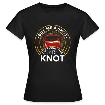 Achetez-moi un coup de feu dans le nœud - T-shirt Femme - noir - Devant - AI Model Female 172 dark (172cm)