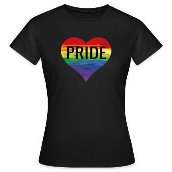 Gay pride - T-shirt Femme - noir - Devant - AI Model Female 172 dark (172cm)