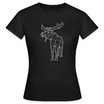 Polygone d'orignal - T-shirt Femme - noir - Devant - AI Model Female 172 dark (172cm)