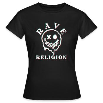 Religion Raver - T-shirt Femme - noir - Devant - AI Model Female 172 dark (172cm)