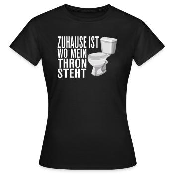 Klo Sprüche - Frauen T-Shirt - Schwarz - Vorne - AI Model Female 172 dark (172cm)
