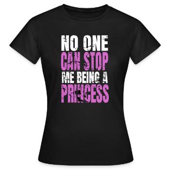 princess - Women's T-Shirt - black - Front - AI Model Female 172 dark (172cm)