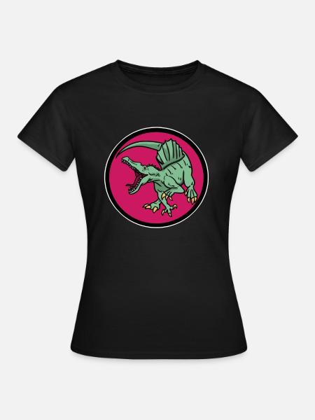 Dino Logo - Frauen T-Shirt - Schwarz