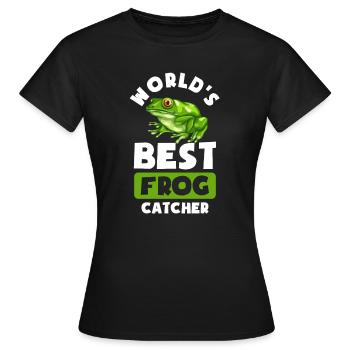 Best Frog Catcher - Frauen T-Shirt - Schwarz - Vorne - AI Model Female 172 dark (172cm)