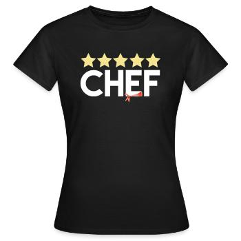 Sternekoch Geschenk - Frauen T-Shirt - Schwarz - Vorne - AI Model Female 172 dark (172cm)