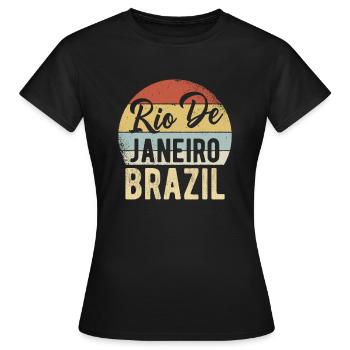 Rio Brasilien - Frauen T-Shirt - Schwarz - Vorne - AI Model Female 172 dark (172cm)