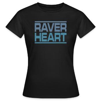 Raver rave techno - T-shirt Femme - noir - Devant - AI Model Female 172 dark (172cm)