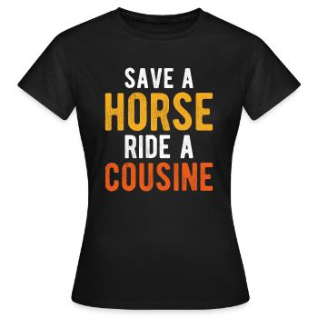Redneck Gag - Frauen T-Shirt - Schwarz - Vorne - AI Model Female 172 dark (172cm)