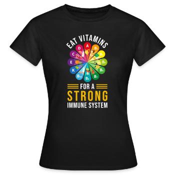 Healthy Eating Vitamins - Women's T-Shirt - black - Front - AI Model Female 172 dark (172cm)