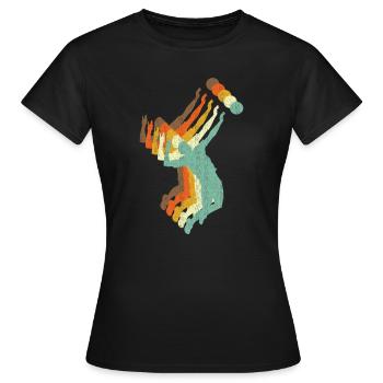 Volleyball Retro Style - Frauen T-Shirt - Schwarz - Vorne - AI Model Female 172 dark (172cm)